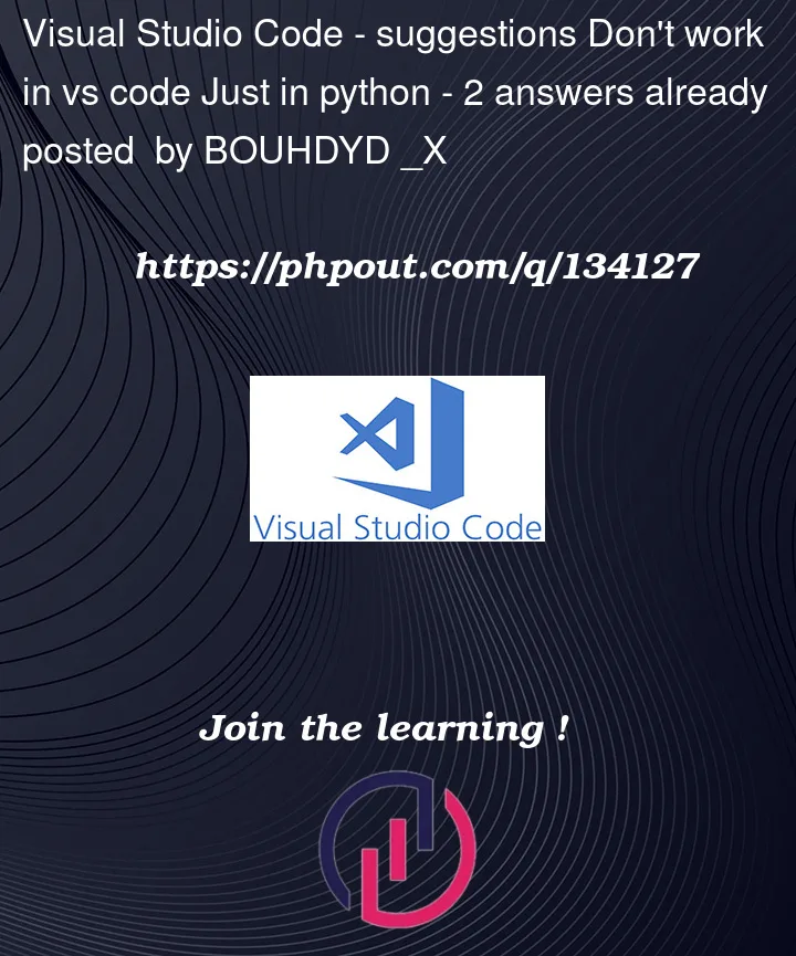 Question 134127 in Visual Studio Code