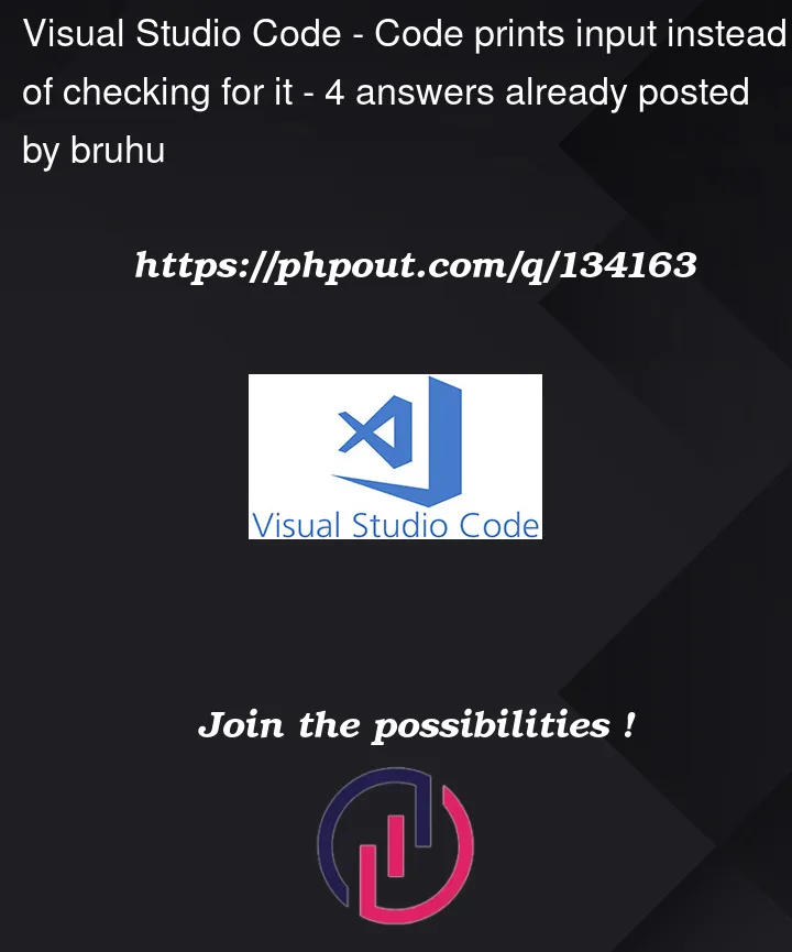 Question 134163 in Visual Studio Code