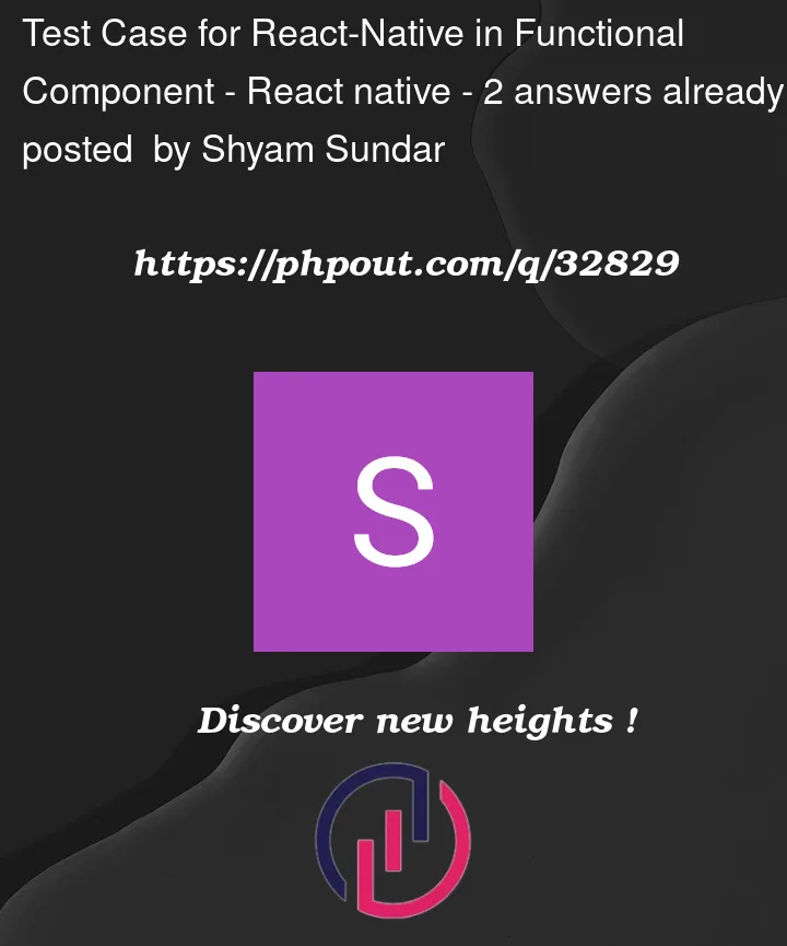 Question 32829 in React native