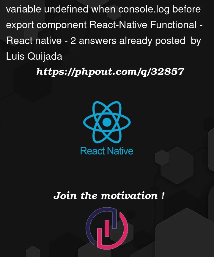 Question 32857 in React native