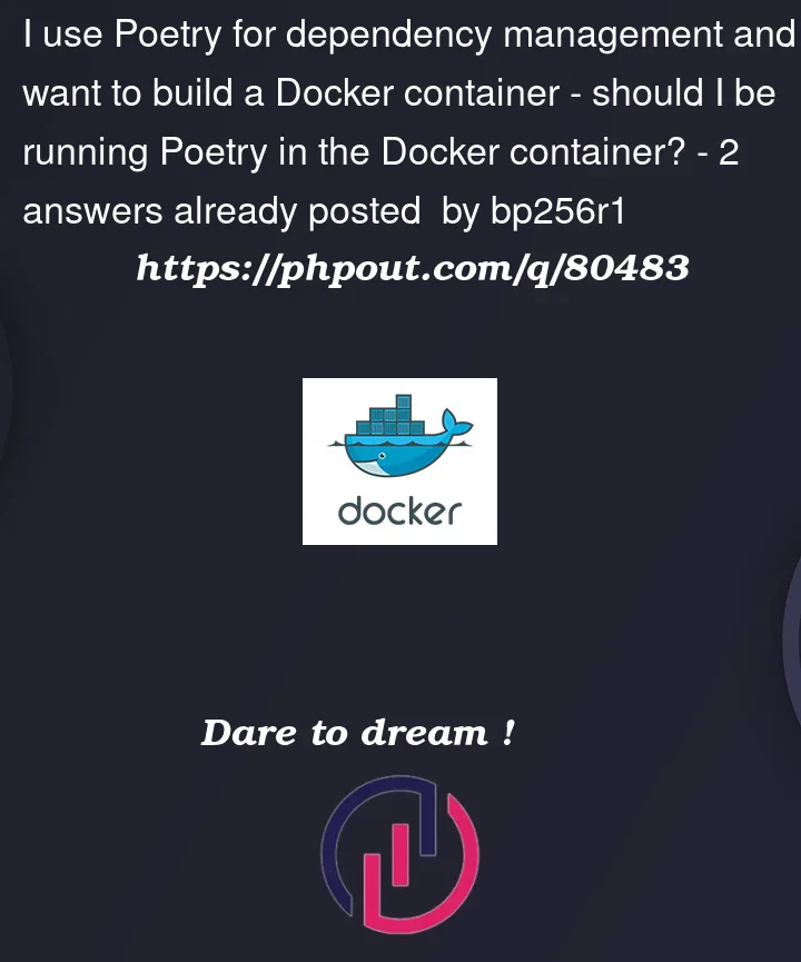 Question 80483 in Docker