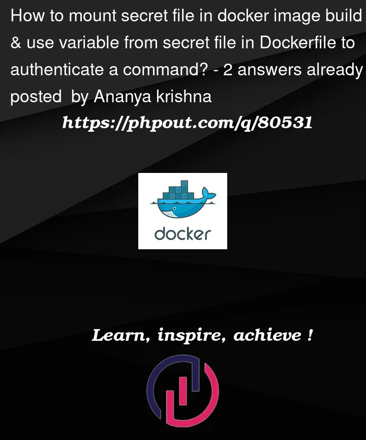 Question 80531 in Docker