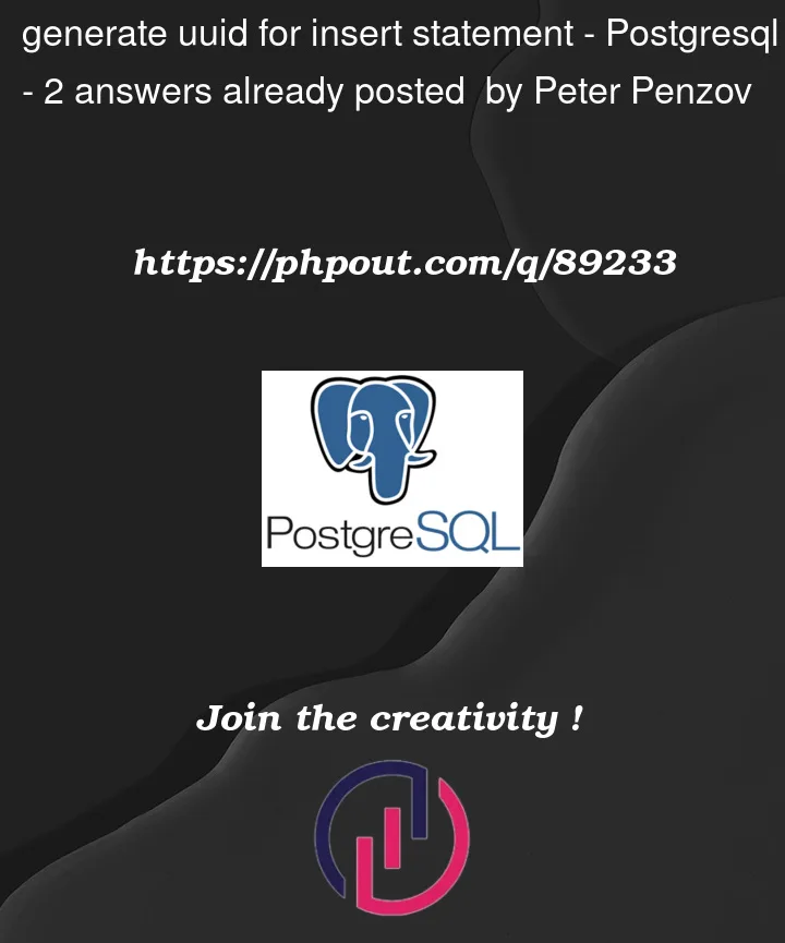 Question 89233 in PostgreSQL