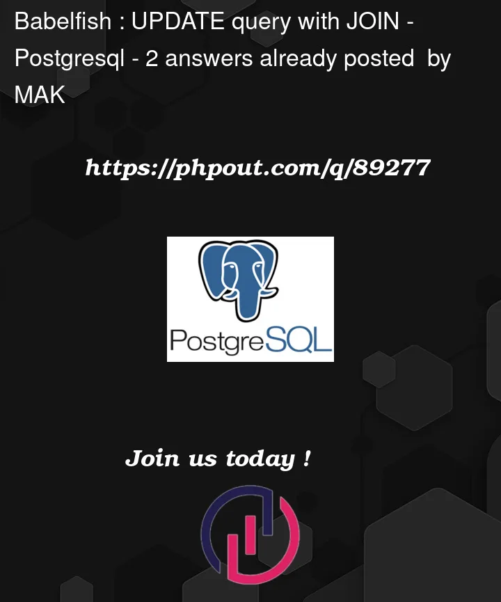 Question 89277 in PostgreSQL