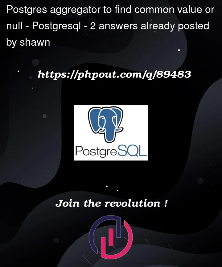 Question 89483 in PostgreSQL