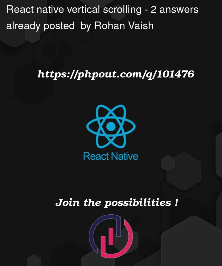 Question 101476 in React native