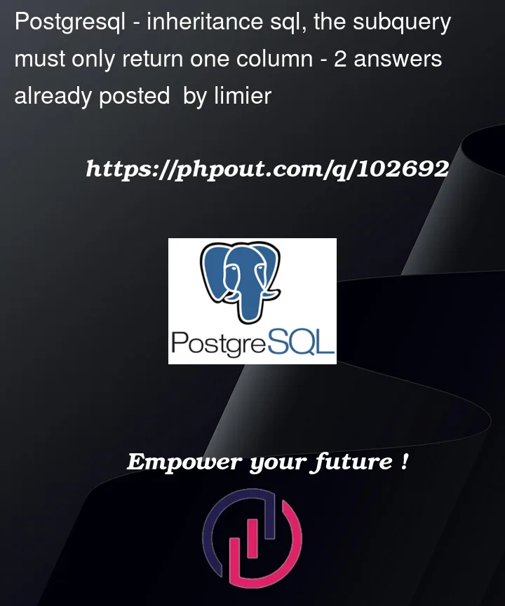 Question 102692 in PostgreSQL