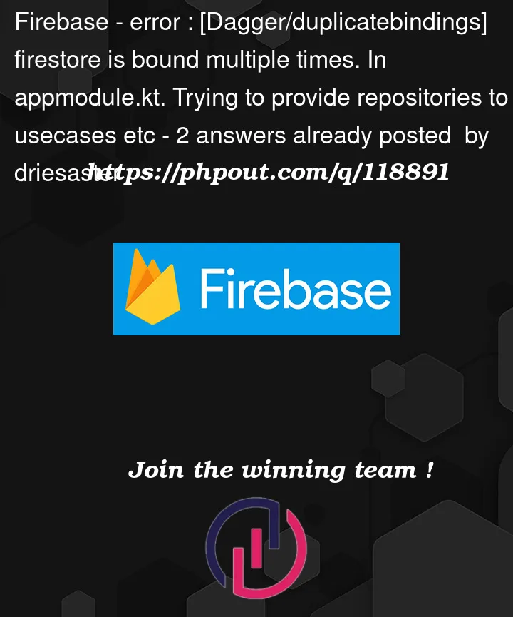 Question 118891 in Firebase