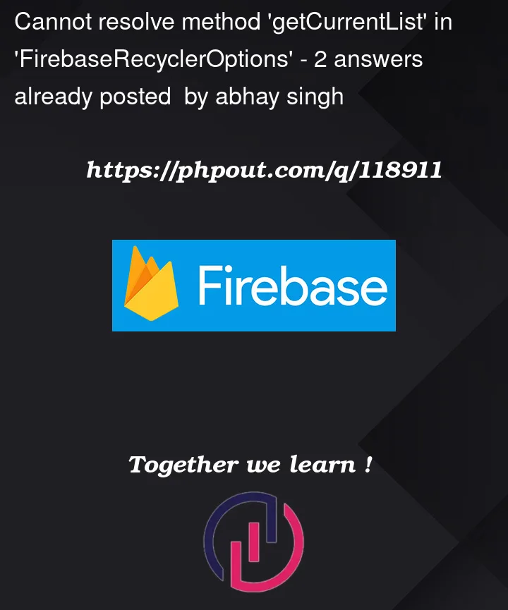 Question 118911 in Firebase