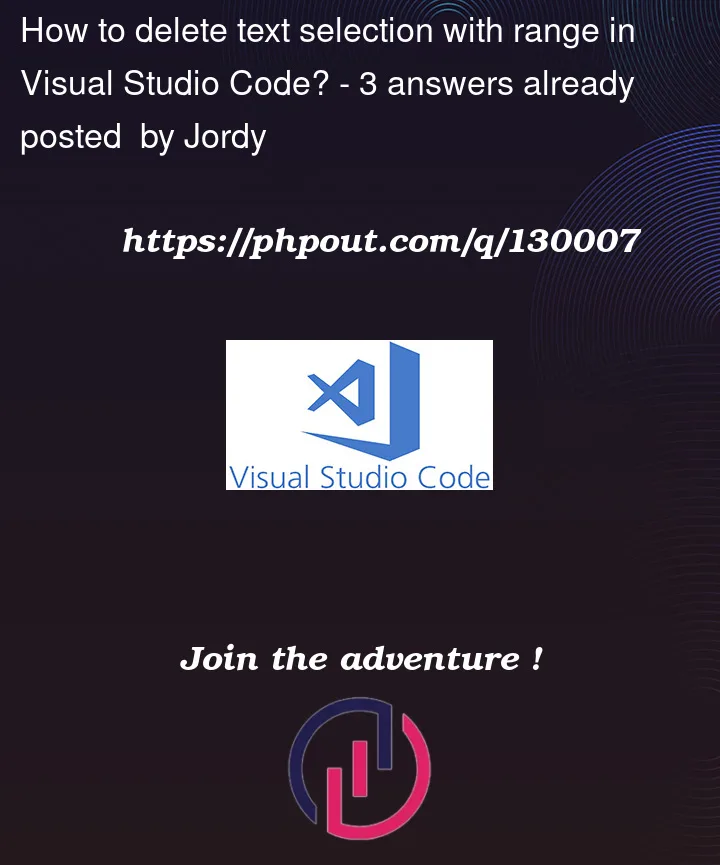 Question 130007 in Visual Studio Code