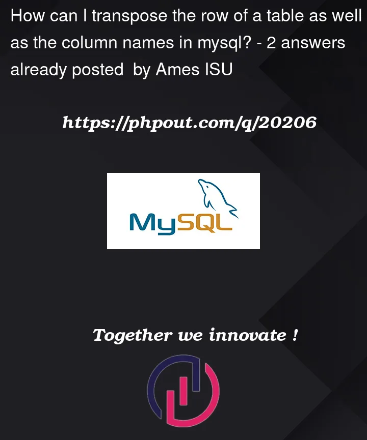 Question 20206 in Mysql