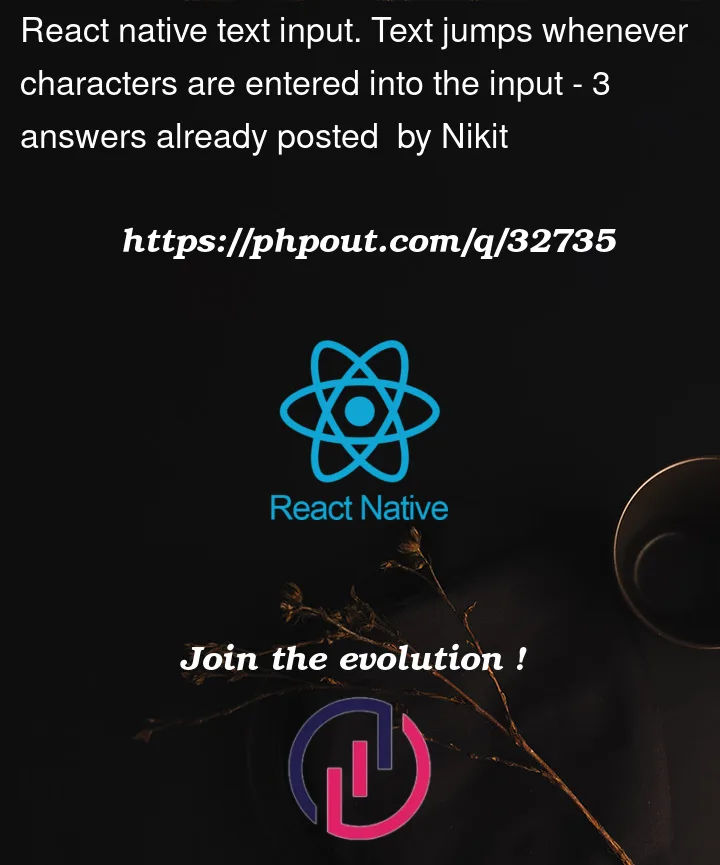 Question 32735 in React native