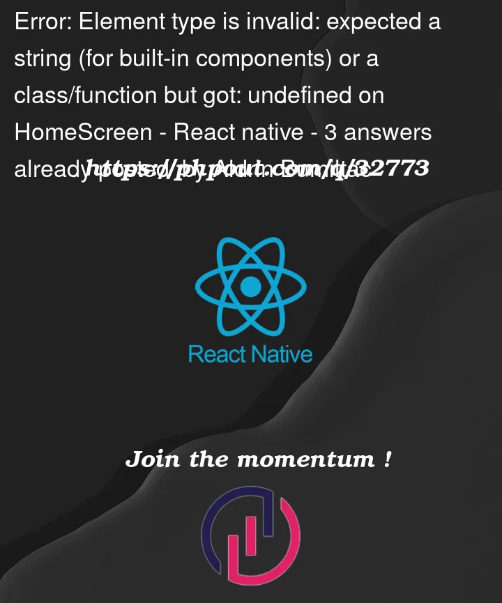 Question 32773 in React native