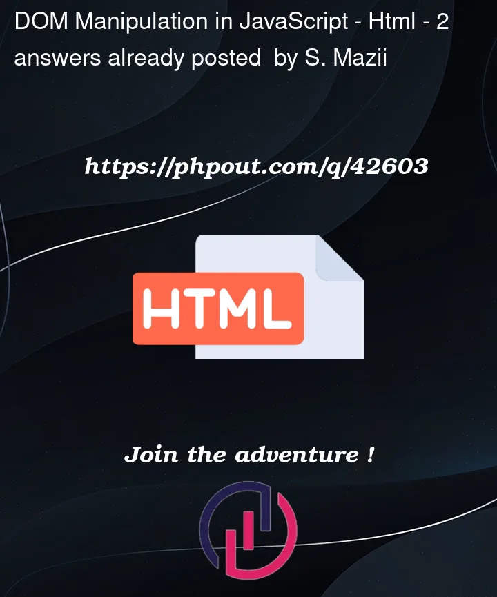 Question 42603 in Html