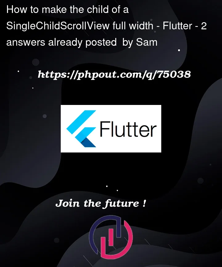 Question 75038 in Flutter
