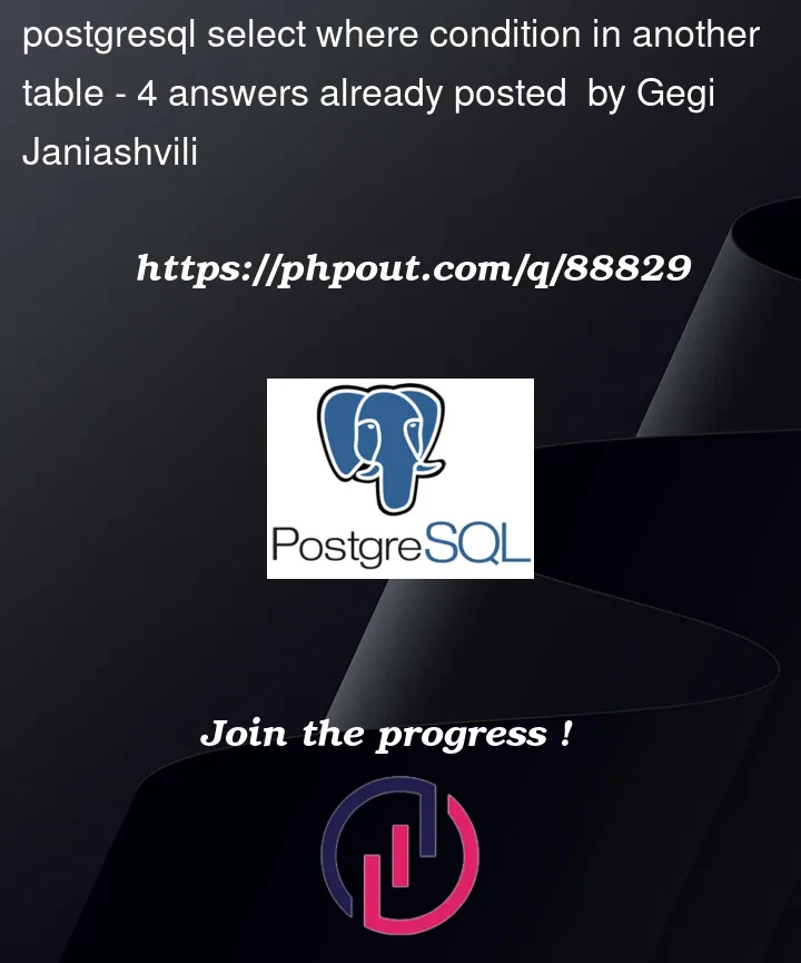 Question 88829 in PostgreSQL