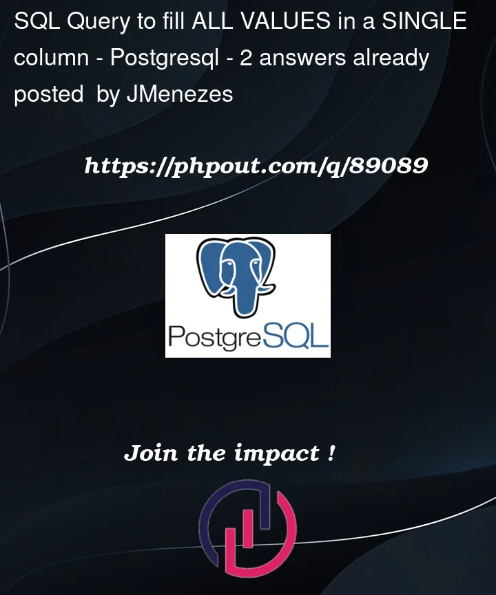 Question 89089 in PostgreSQL