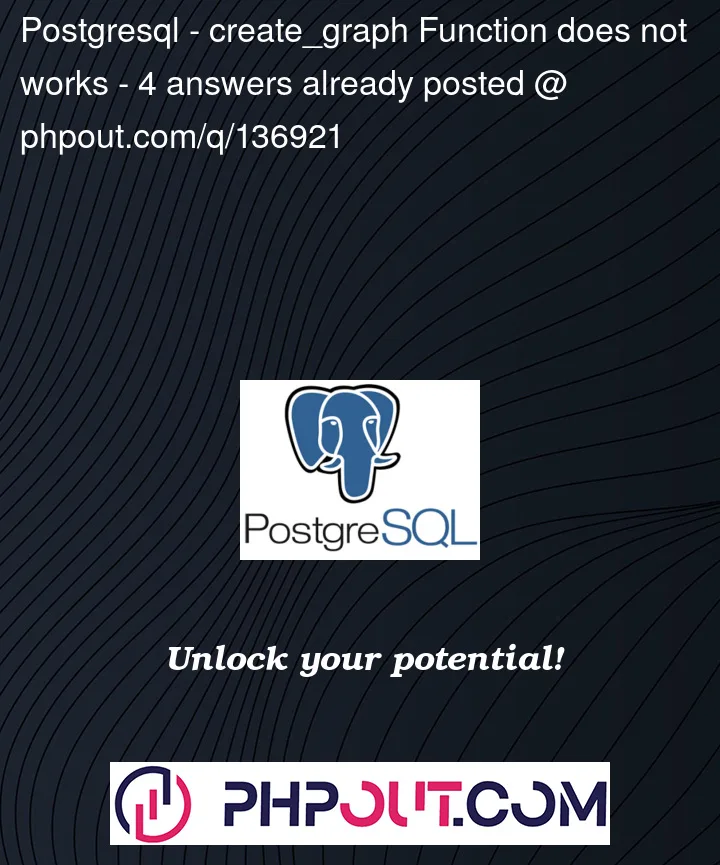 Question 136921 in PostgreSQL