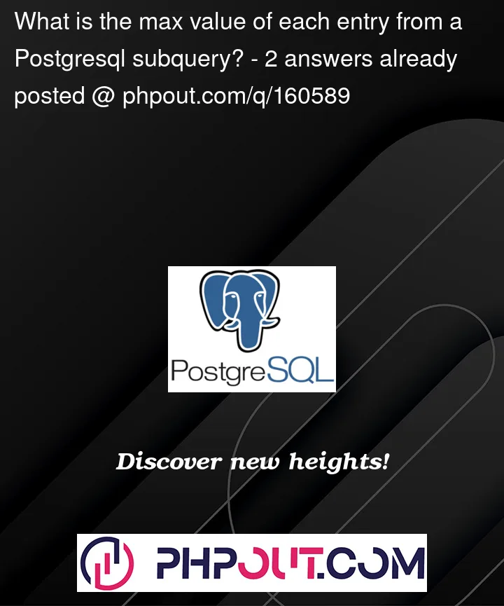 Question 160589 in PostgreSQL