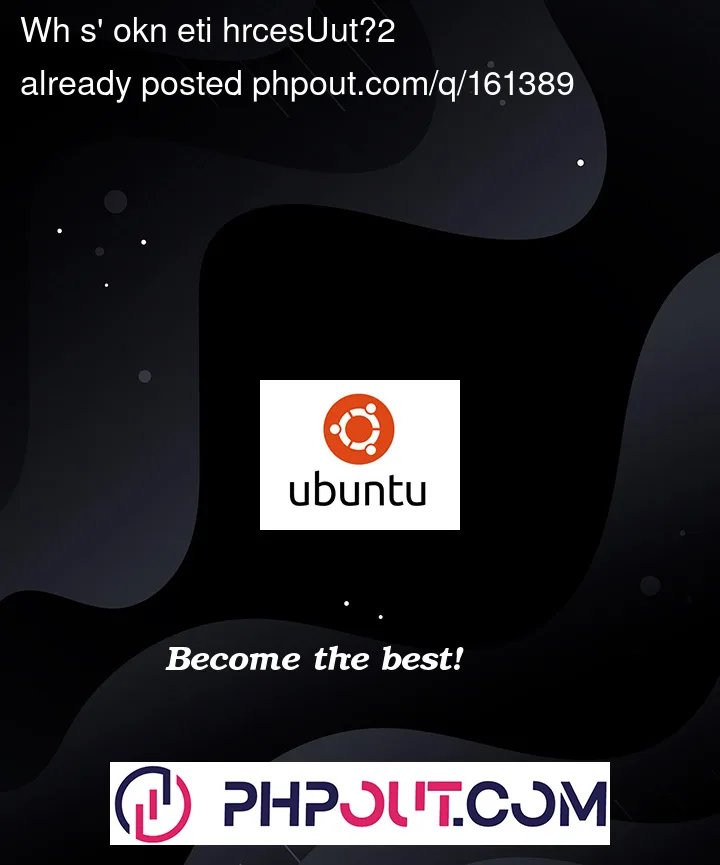 Question 161389 in Ubuntu