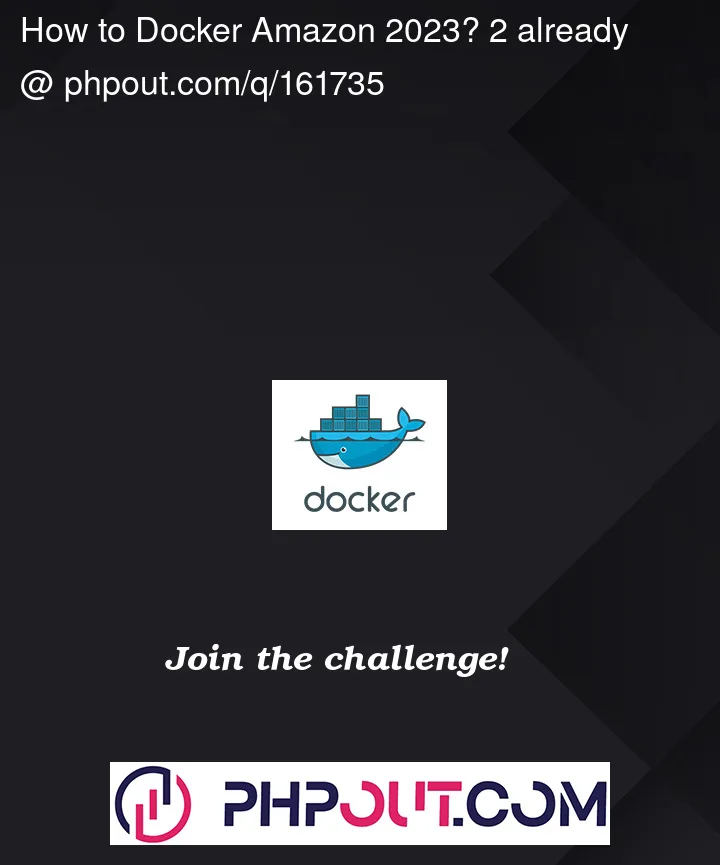 Question 161735 in Docker