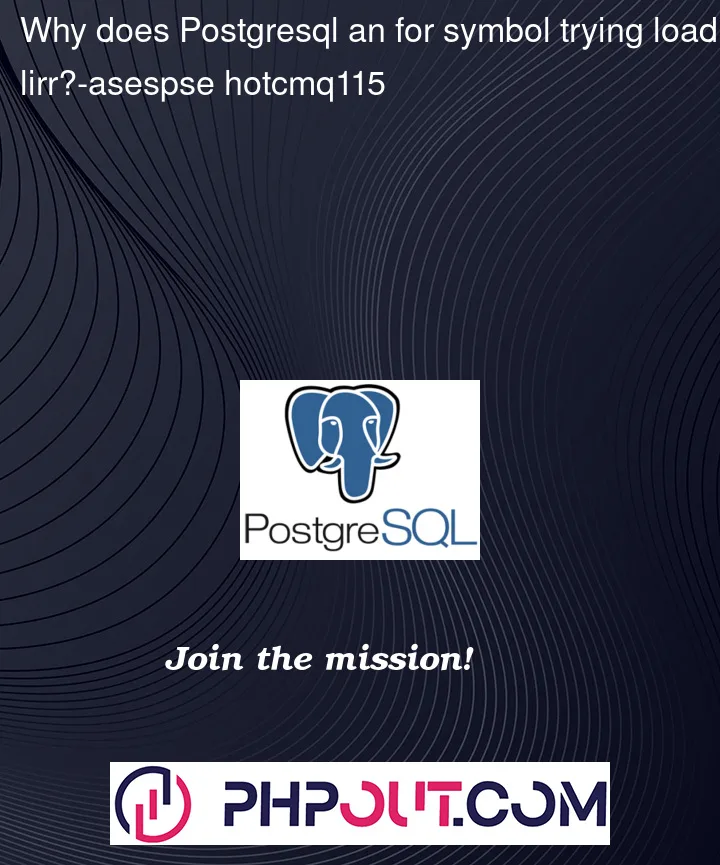 Question 161750 in PostgreSQL