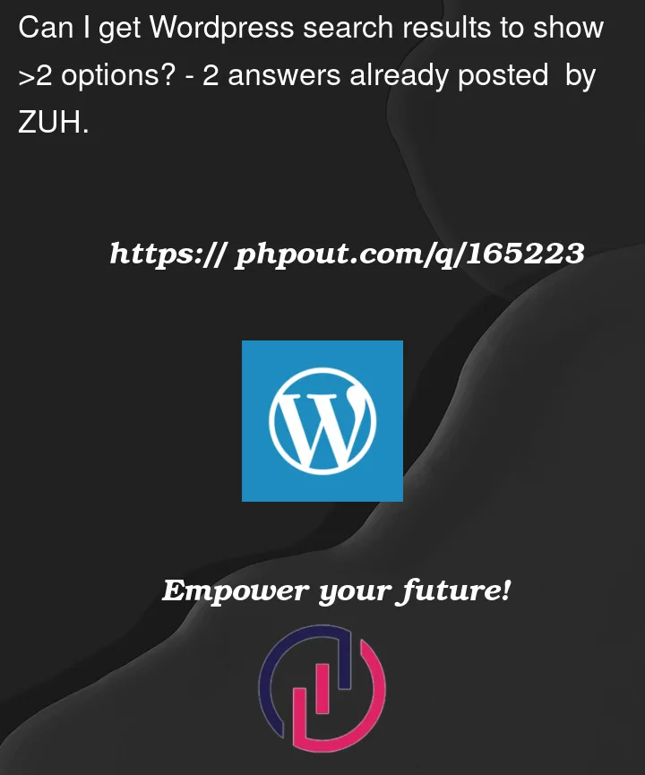 Question 165223 in Wordpress