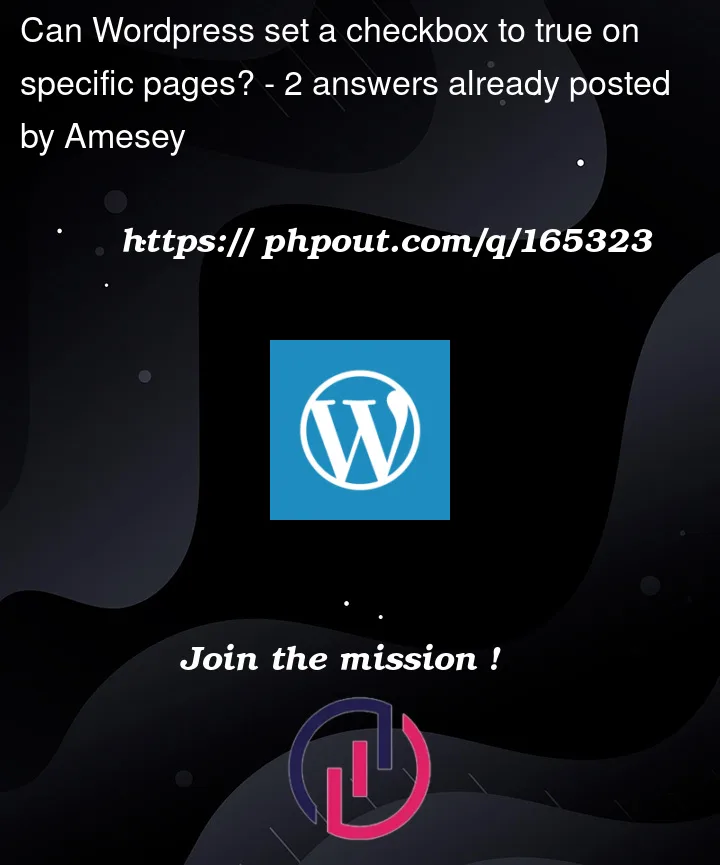 Question 165323 in Wordpress