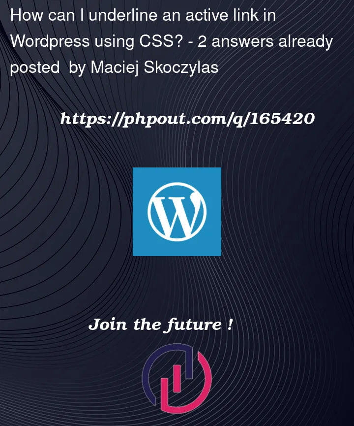 Question 165420 in Wordpress