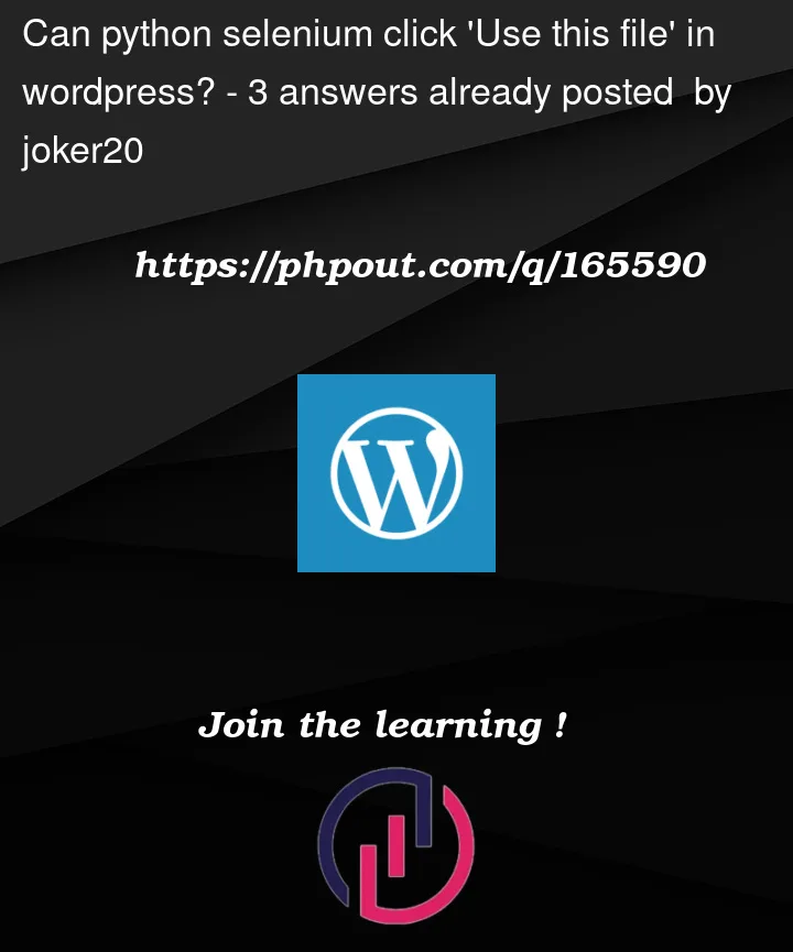 Question 165590 in Wordpress