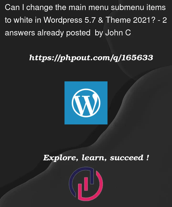 Question 165633 in Wordpress