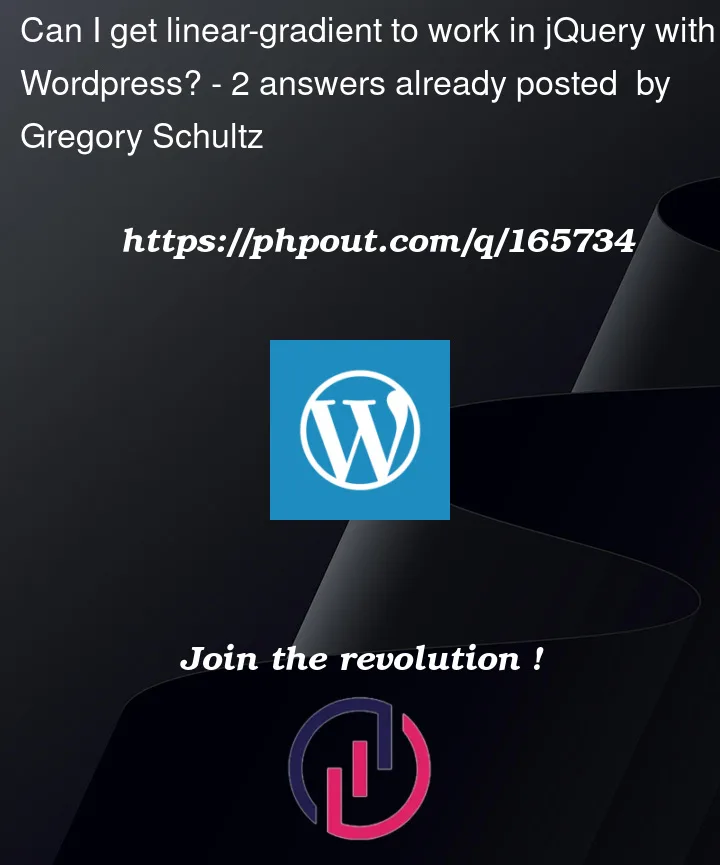 Question 165734 in Wordpress