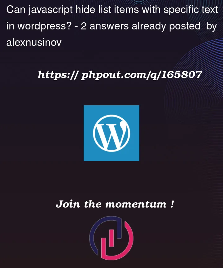 Question 165807 in Wordpress