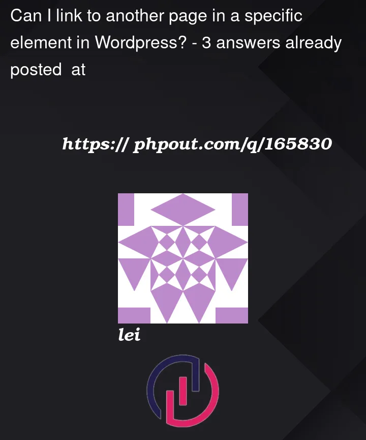 Question 165830 in Wordpress