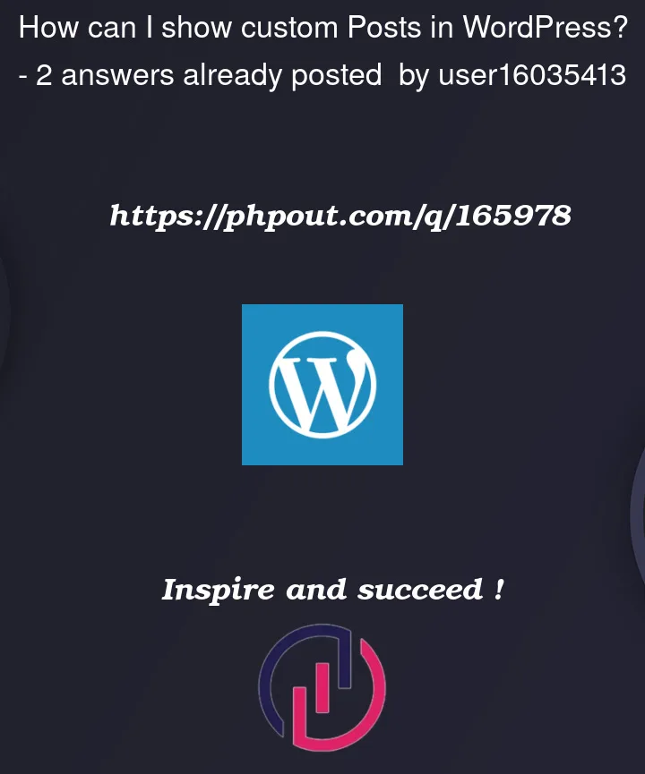 Question 165978 in Wordpress