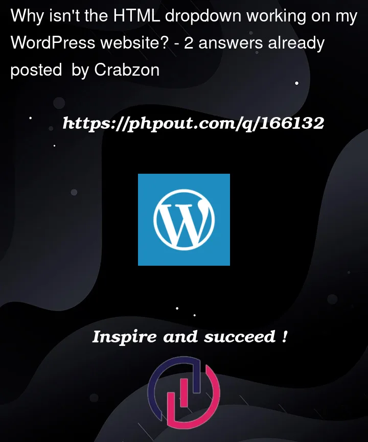 Question 166132 in Wordpress