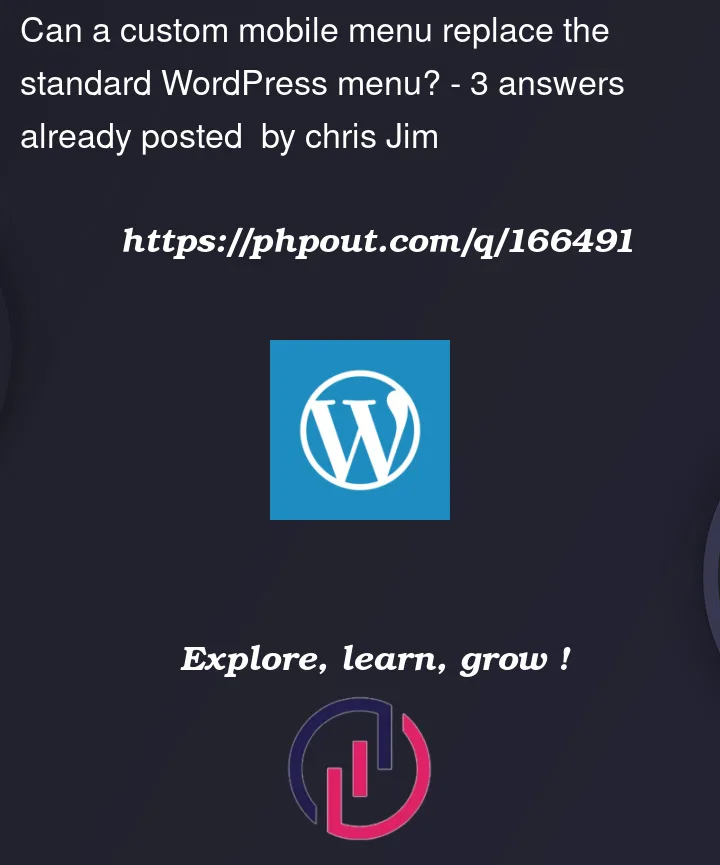 Question 166491 in Wordpress