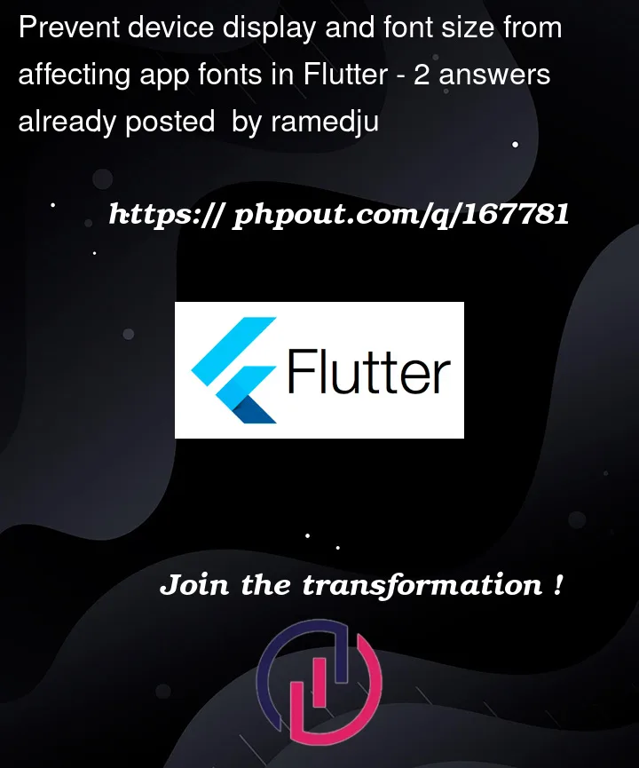 Question 167781 in Flutter