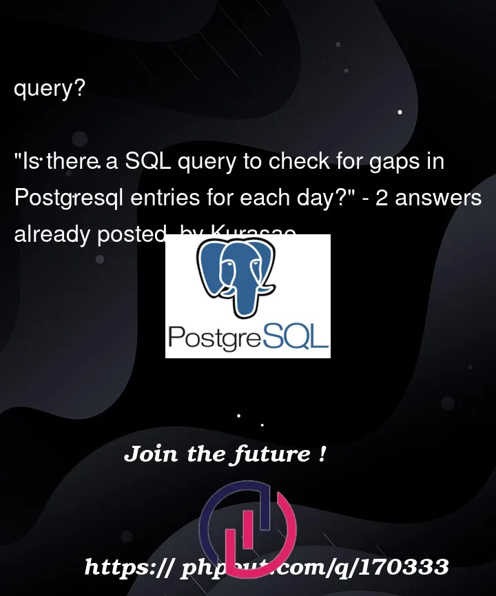 Question 170333 in PostgreSQL