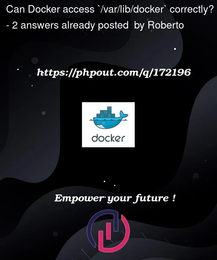 Question 172196 in Docker