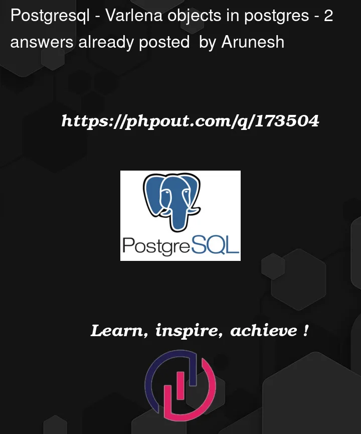 Question 173504 in PostgreSQL