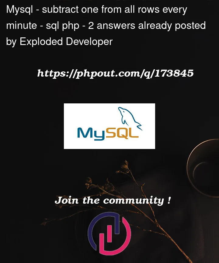 Question 173845 in Mysql