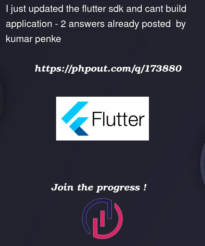 Question 173880 in Flutter