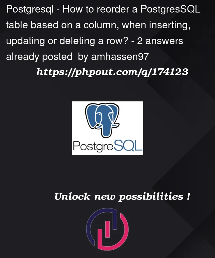 Question 174123 in PostgreSQL