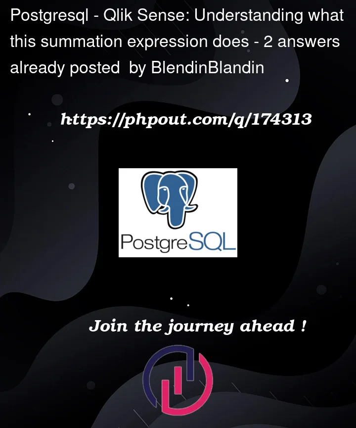 Question 174313 in PostgreSQL