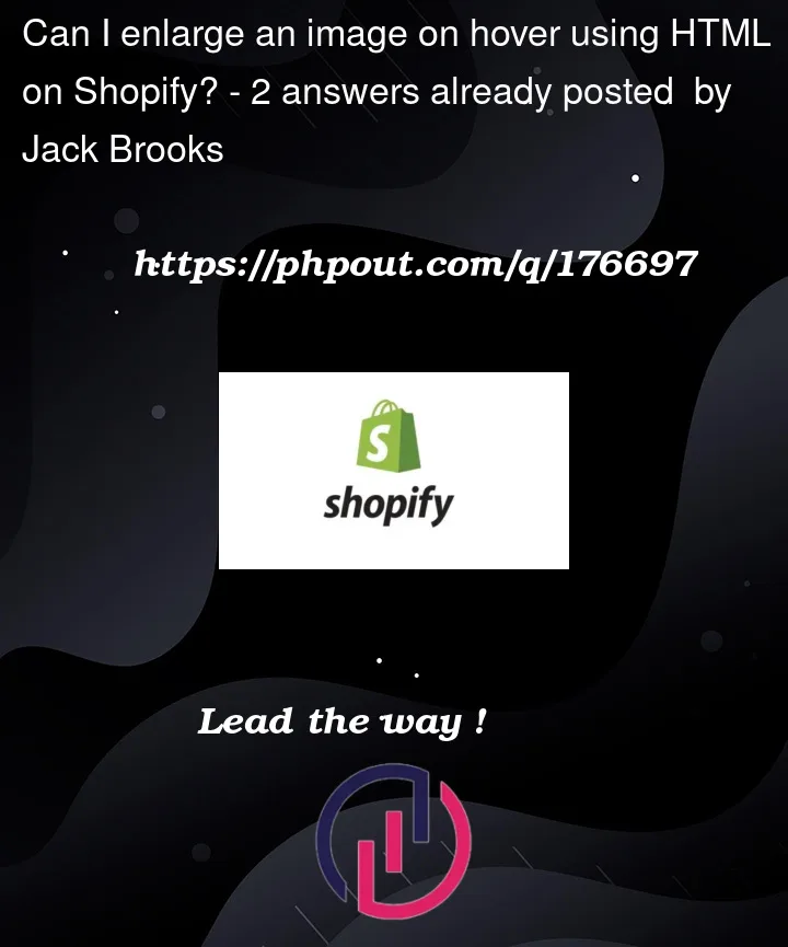 Question 176697 in Shopify