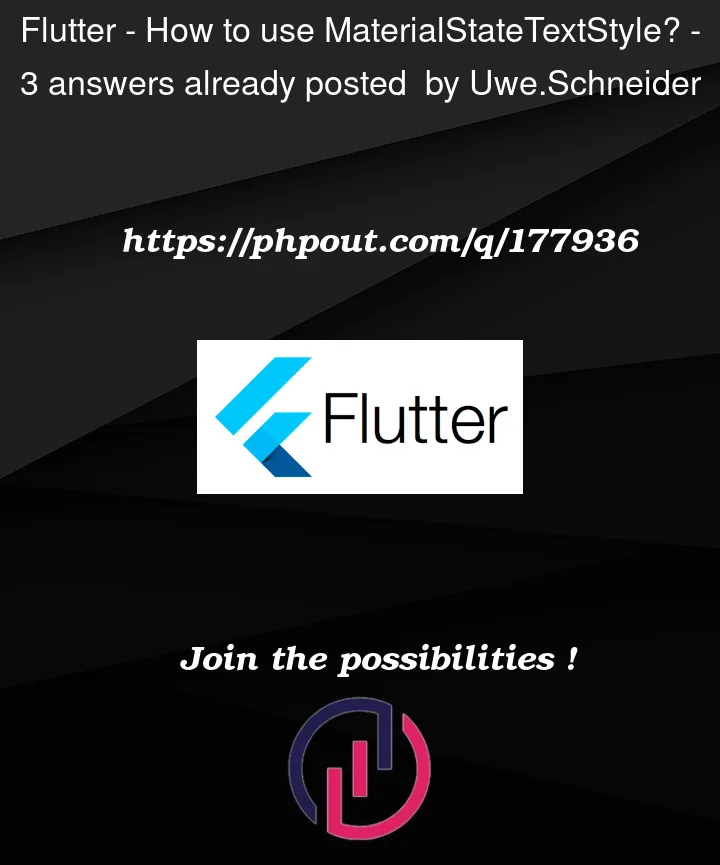 Question 177936 in Flutter