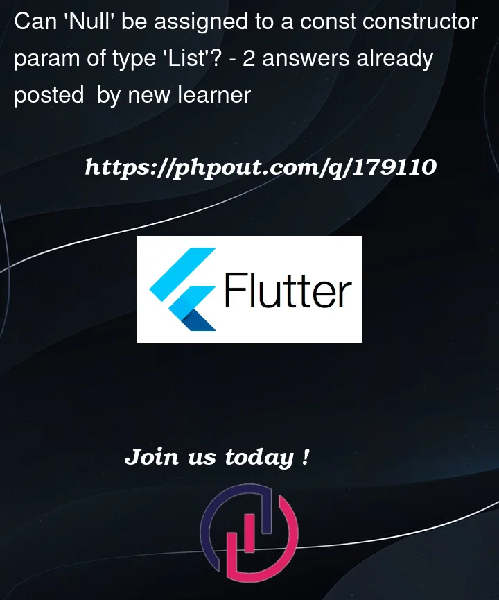 Question 179110 in Flutter