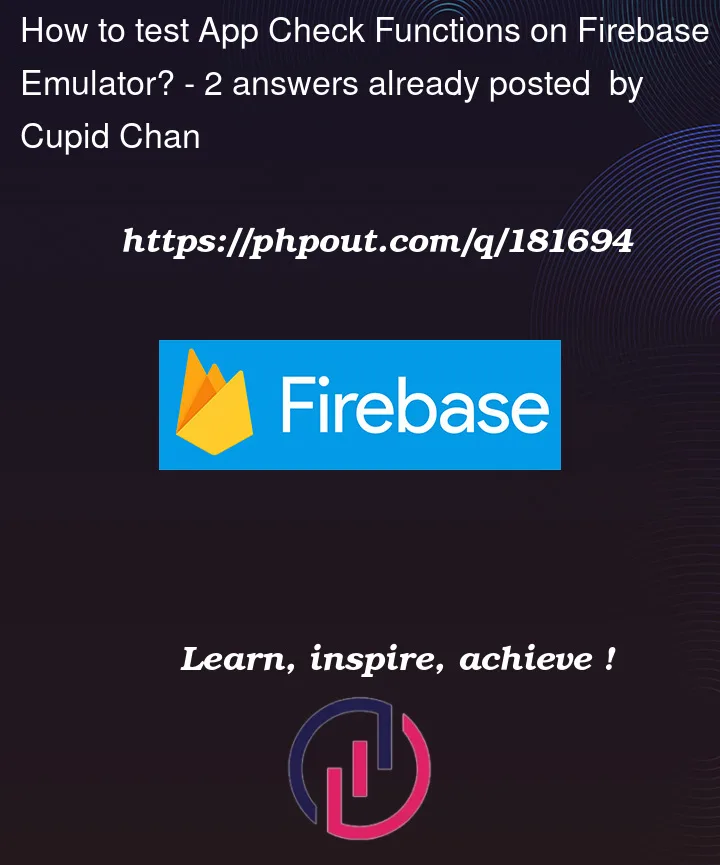 Question 181694 in Firebase