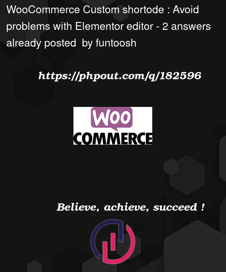 Question 182596 in Woocommerce